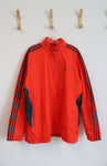 Adidas Red & Blue Stripe Full Zip Windbreaker Jacket | 2XL
