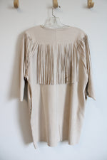 JOH Tan Fringe Suede Finish Dress | M