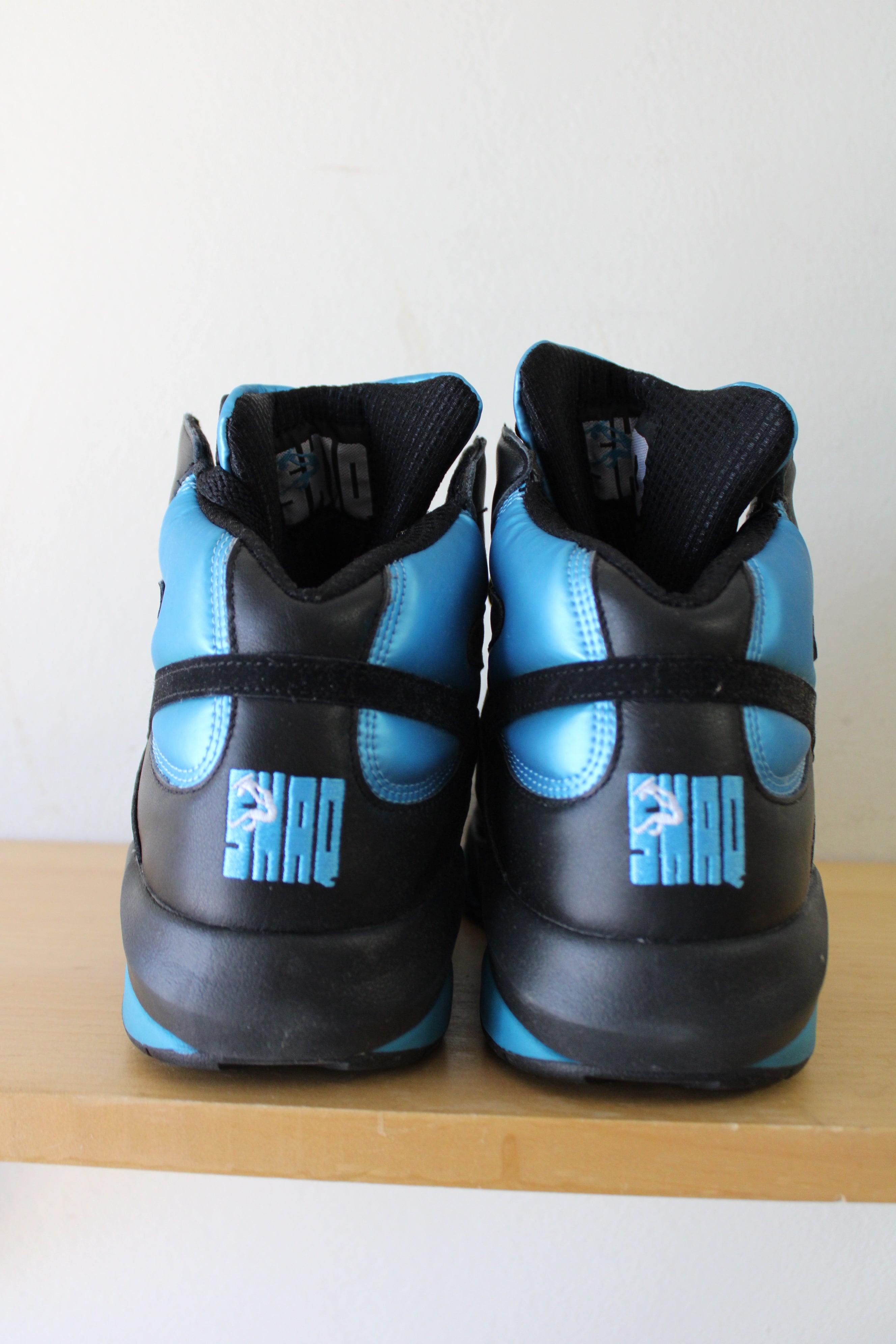 Reebok Pump Shaq Attack 1 Black Azure Blue Orlando Magic Sneakers | Men's 9
