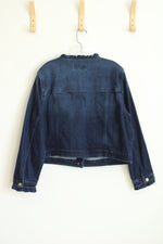 NEW Draper James RSVP Ruffle Collar Denim Jacket | 1X