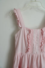 Lolirimes Pink Ruffled Lace Dress | L