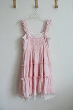 Lolirimes Pink Ruffled Lace Dress | L