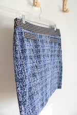 Cabi Blue Black & White Tweed Mini Skirt | 6