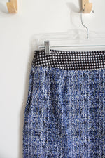 Cabi Blue Black & White Tweed Mini Skirt | 6
