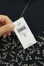 J.Jill Wearever Collection Deep Blue Floral Tunic Top | 3X