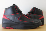 The Air Jordan 2 Retro BG 'Alternate 87' Black Red Sneakers | Men's 9