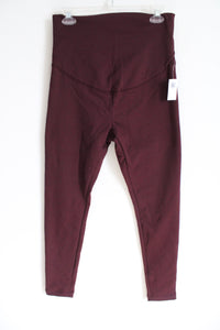 NEW Old Navy Maroon Fleece Lined Maternity Leggings | M
