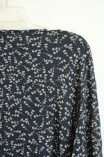 J.Jill Wearever Collection Deep Blue Floral Tunic Top | 3X