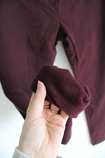 NEW Old Navy Maroon Fleece Lined Maternity Leggings | M