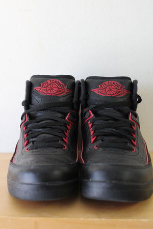 The Air Jordan 2 Retro BG 'Alternate 87' Black Red Sneakers | Men's 9