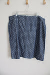 Talbots Blue Polka Dotted Skirt | 20W