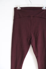NEW Old Navy Maroon Fleece Lined Maternity Leggings | M