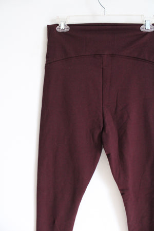 NEW Old Navy Maroon Fleece Lined Maternity Leggings | M
