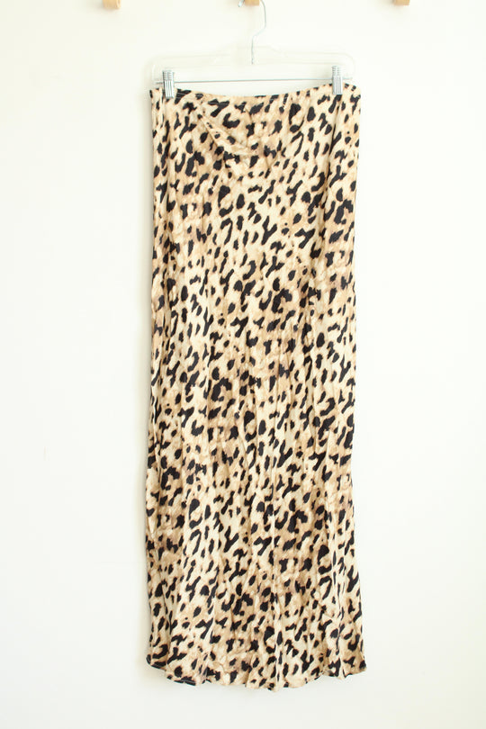 NEW Topshop Leopard Print Maxi Skirt | 10