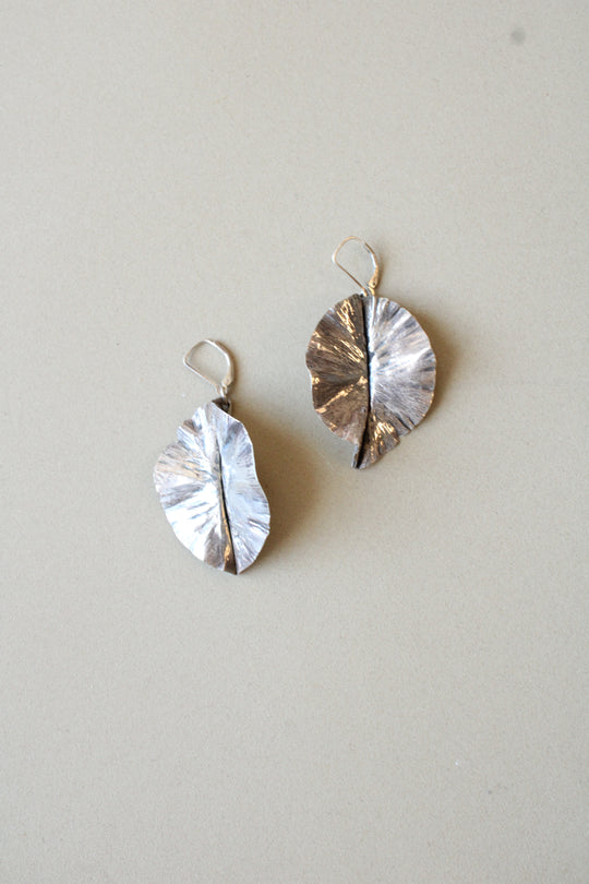 Sterling Silver Leaf Dangle Earrings