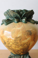 Vintage Cherub Composite Vase | 7.5"
