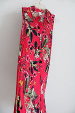 Cupio Pink Tropical Floral Dress | L