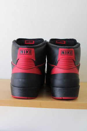 The Air Jordan 2 Retro BG 'Alternate 87' Black Red Sneakers | Men's 9