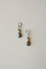 Green Stone Sterling Silver Dangle Earrings
