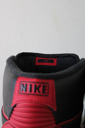 The Air Jordan 2 Retro BG 'Alternate 87' Black Red Sneakers | Men's 9