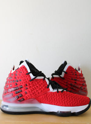 Nike LeBron 17 Red Basketball Sneakers | Men's 9