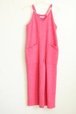 Simply Southern Pink Ribbed Corded Jumpsuit | M