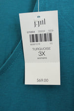 NEW Purejill Turquoise Scoop Neck Tunic Top | 3X