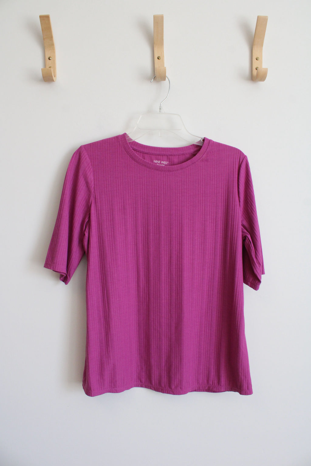 Nine West Essential Ribbed Purple Top | M