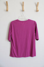 Nine West Essential Ribbed Purple Top | M