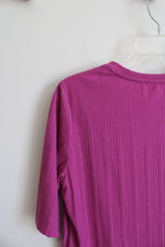 Nine West Essential Ribbed Purple Top | M