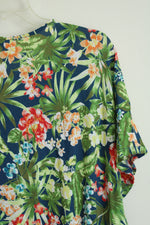 NEW J. Jill Navy Seaside Floral Print Dolman Sleeve Top | 3X