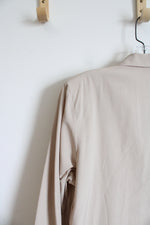 Lauren Lee Tan Cotton Blend Button Down Shirt | M