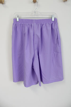 NEW Bonworth Purple Polyester Shorts | M