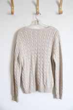 Polo Ralph Lauren Tan Cable Knit Sweater | XL