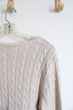Polo Ralph Lauren Tan Cable Knit Sweater | XL