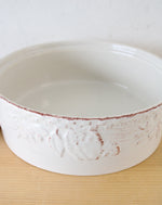 Home Grown Signature Riviera Van Beers Stoneware Beige Fruit Embossed Lidded Dish