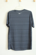 Nike Dri-Fit Blue Gray Heathered Running Shirt | L