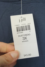 NEW J.Jill Wearever Collection Dusty Indigo Scoop Neck Tank Top | 3X