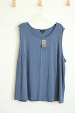 NEW J.Jill Wearever Collection Dusty Indigo Scoop Neck Tank Top | 3X