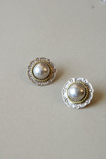 Sterling Silver Two-Tone Western Style Earrings