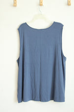 NEW J.Jill Wearever Collection Dusty Indigo Scoop Neck Tank Top | 3X
