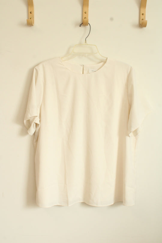 Banana Republic White Silky Top | XL
