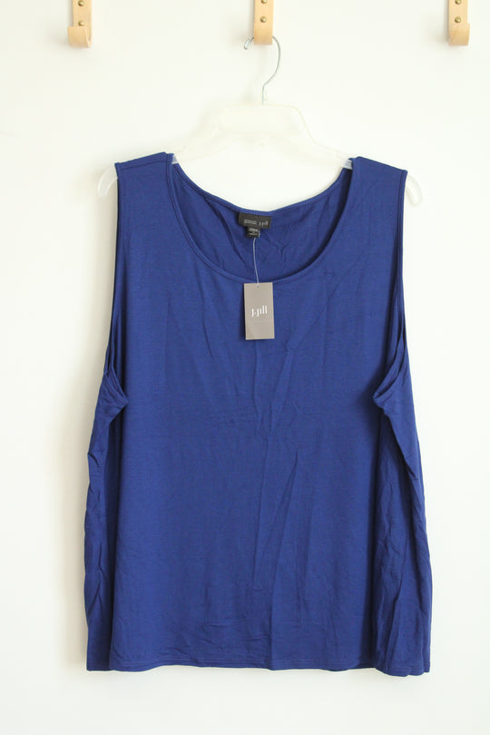 NEW J.Jill Wearever Collection Sapphire Blue Scoop Neck Tank Top | 3X