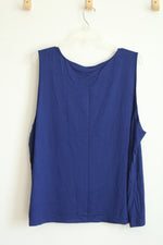 NEW J.Jill Wearever Collection Sapphire Blue Scoop Neck Tank Top | 3X