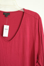 NEW J. Jill Wearever Collection Raspberry V-neck Tunic Top | 3X
