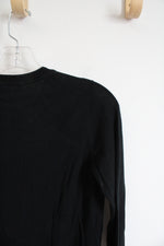 NEW Banana Republic Black Cream Trim Button Down Merino Wool Cardigan | XS