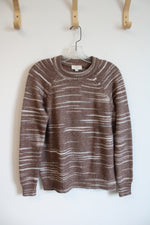 NEW LOFT Soft Brown & White Sweater | XS