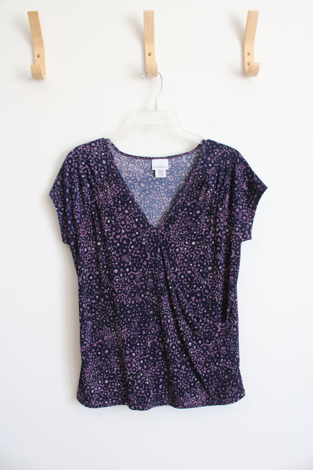Jaclyn Smith Patterned Purple Top | M