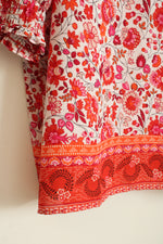 Ann Taylor Factory Pink and Orange Floral Top | L