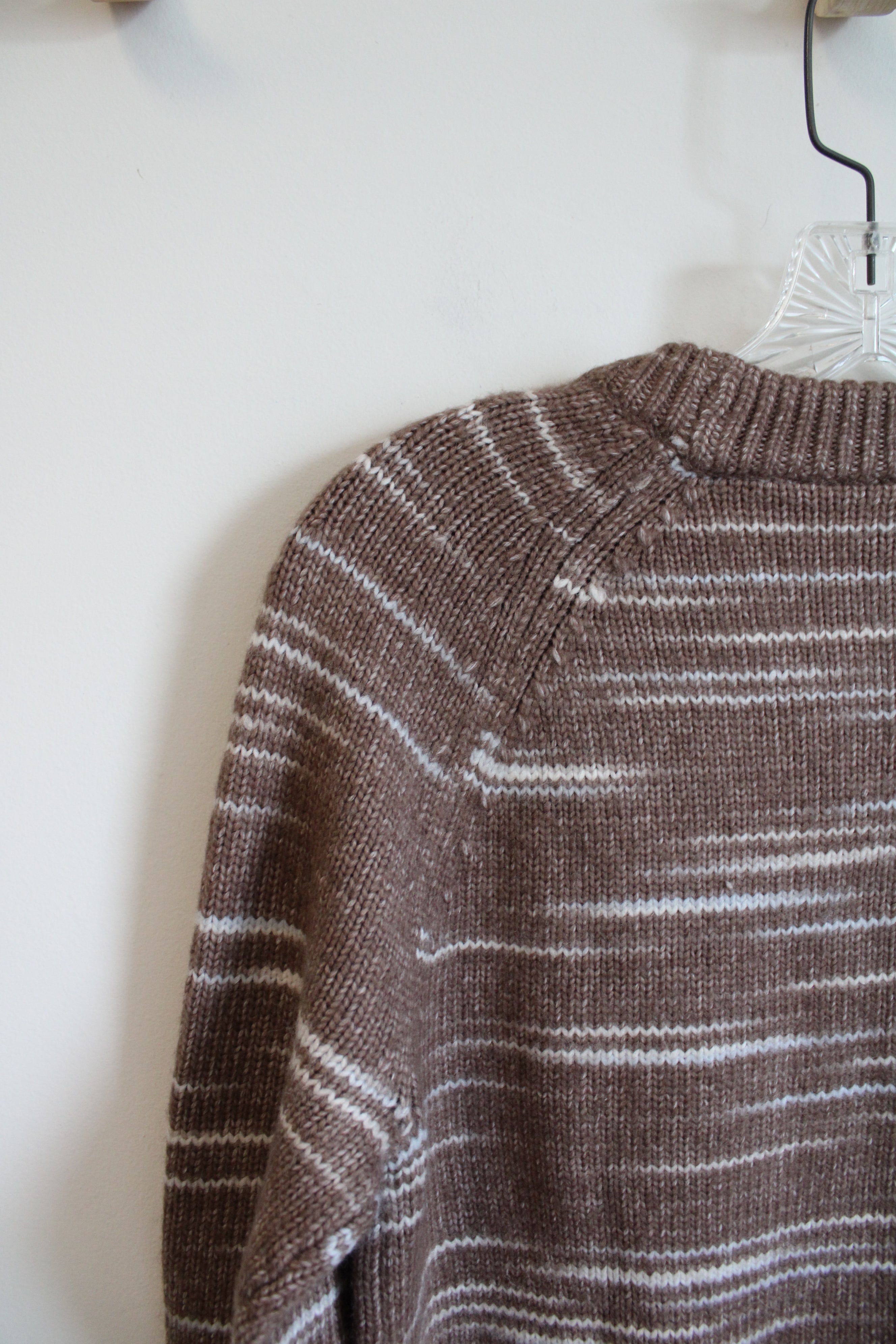 NEW LOFT Soft Brown & White Sweater | XS